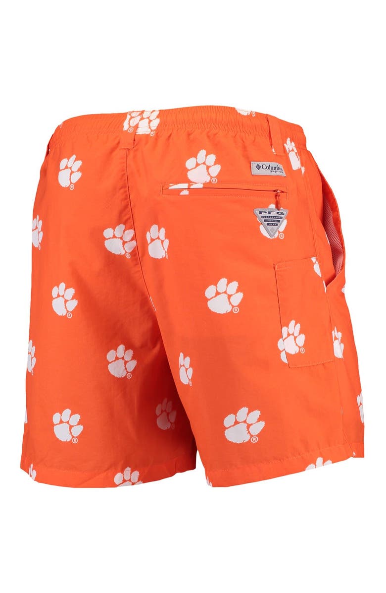 Columbia Men's Columbia Orange Clemson Tigers PFG Backcast II Omni-Shade Hybrid Shorts, Alternate, color, 