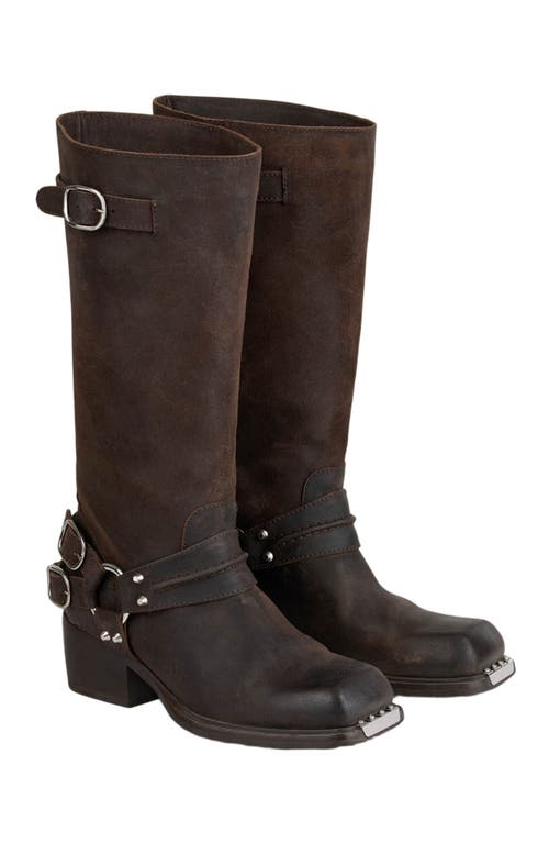 Sandro Leather Buckle Boots In Multi