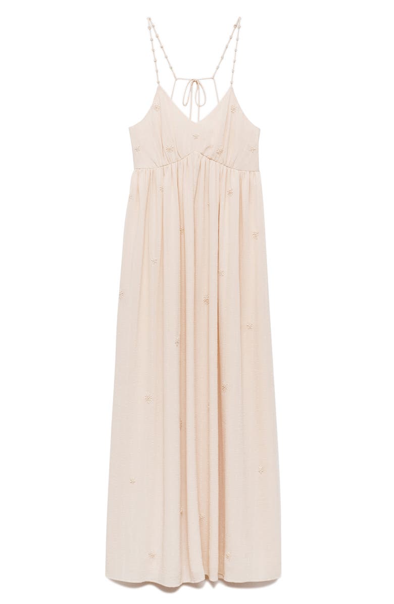 MANGO Beaded Midi Sundress, Alternate, color, 