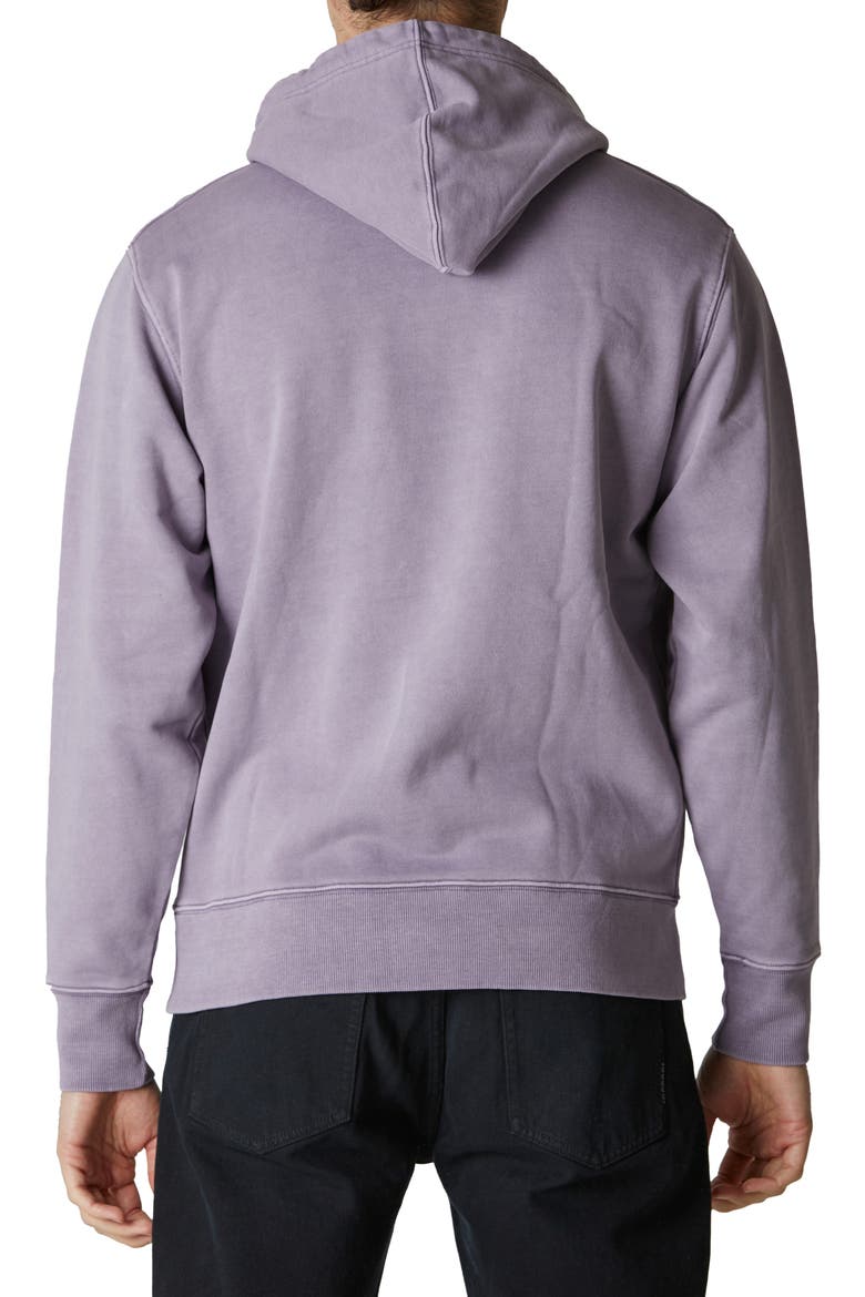 Washed Cotton Hoodie, Alternate, color, PURPLE