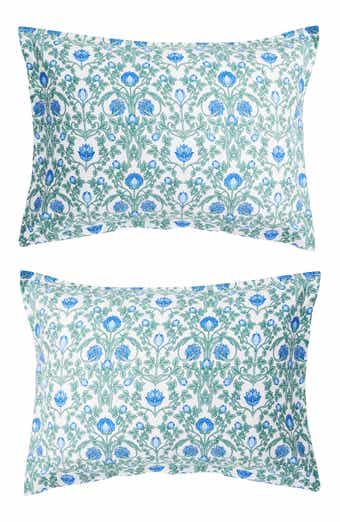 MELANGE HOME Floral Cotton Pillowcase Set
