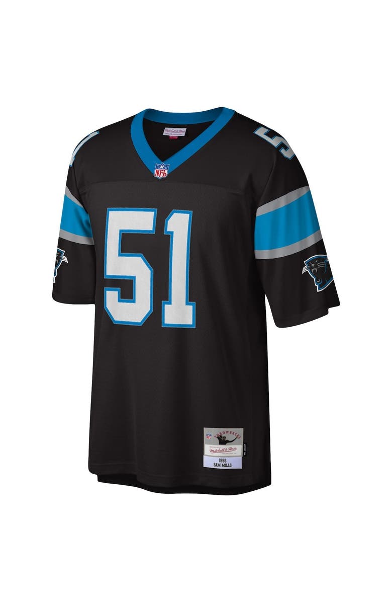 Mitchell & Ness Men's Mitchell & Ness Sam Mills Black Carolina Panthers Legacy Replica Jersey, Alternate, color, Black