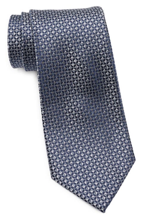 Micro Neat Geometric Silk Tie