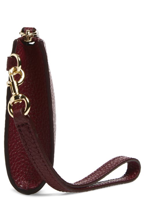 Marc Jacobs The Pouch Grain Leather Wristlet In Red
