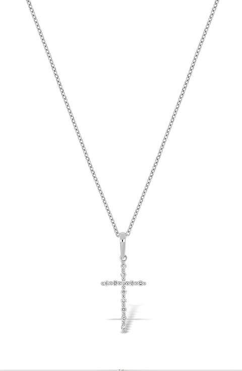 Diamond Cross Pendant Necklace