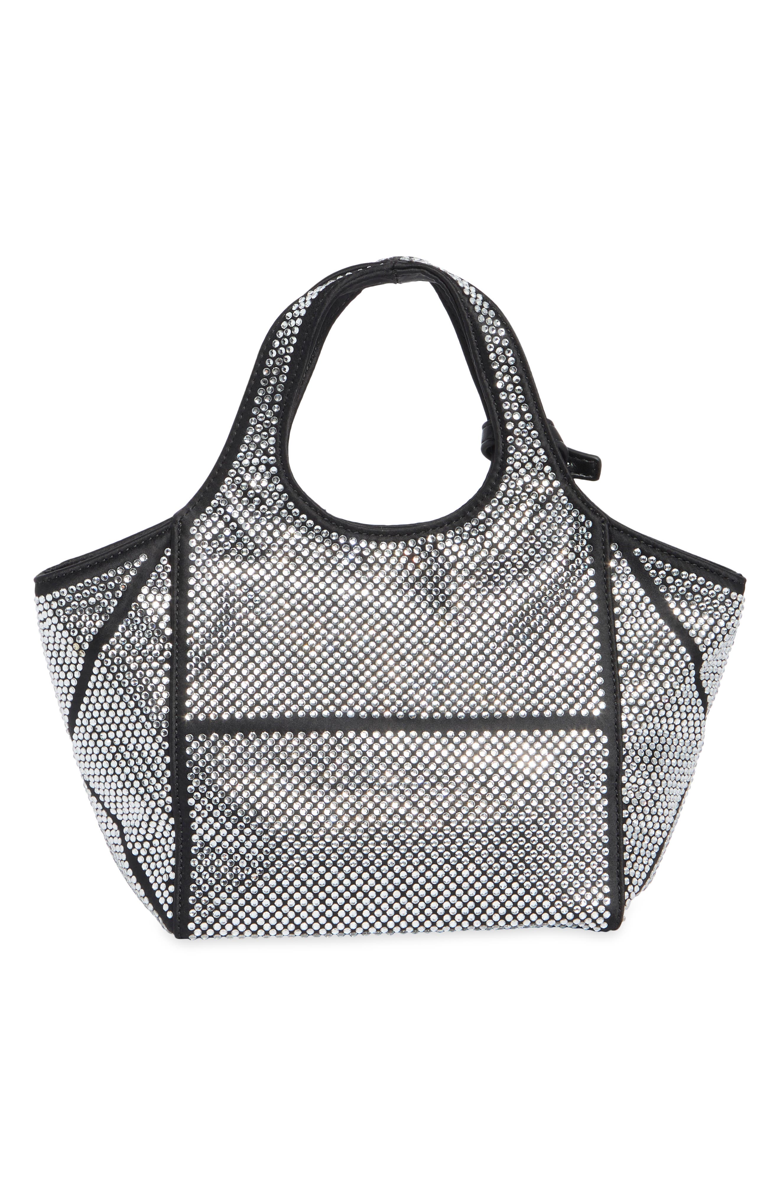 Eliana Crystal Mini Tote Bag, Alternate, color, ANTHRACITE