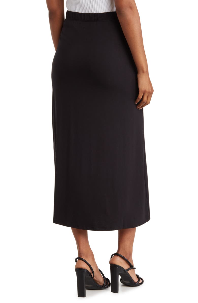 GO COUTURE Side Slit Maxi Skirt, Alternate, color, Black