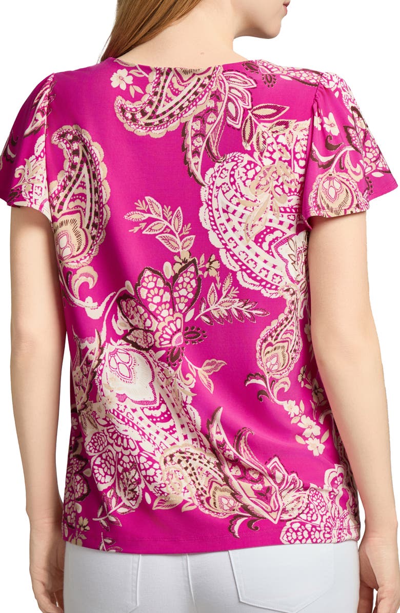 Jones New York Paisley Flutter Sleeve Top, Alternate, color,