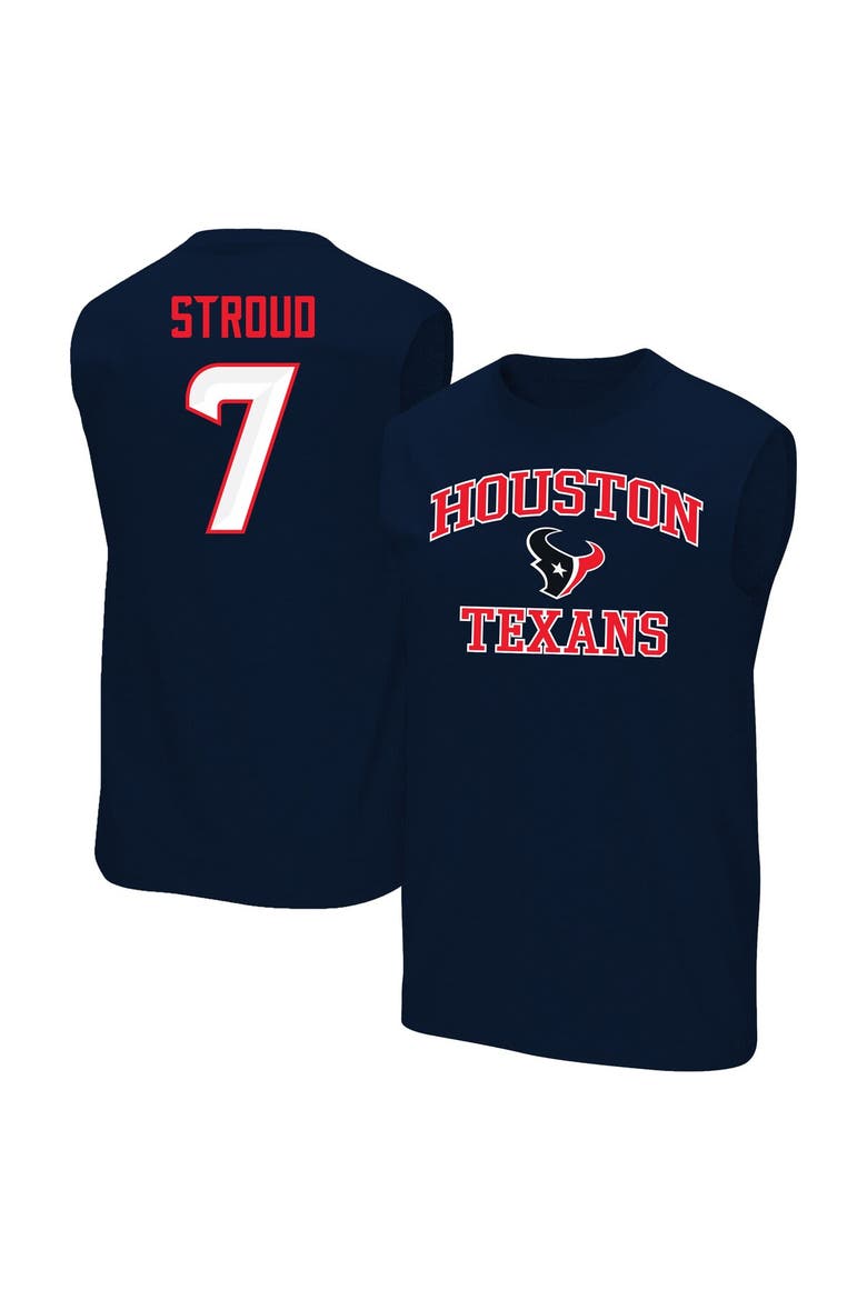 Men's Fanatics C.J. Stroud Navy Houston Texans Big & Tall Muscle Tank Top, Main, color, Navy