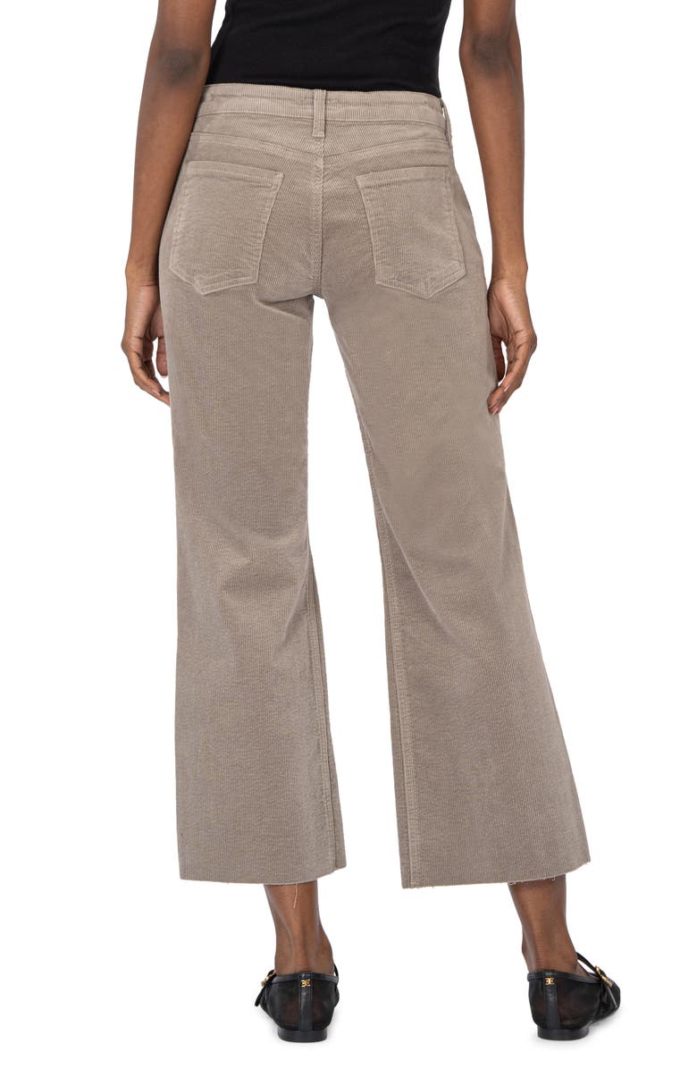 KUT from the Kloth Kelsey High Waist Ankle Flare Corduroy Pants, Alternate, color, Rosemary