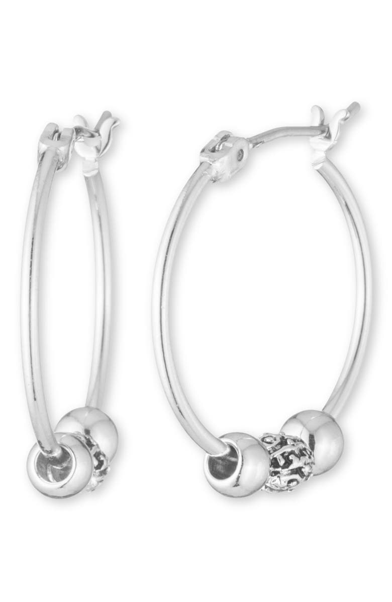 Lauren Ralph Lauren Slider Hoop Earrings, Main, color, Silver