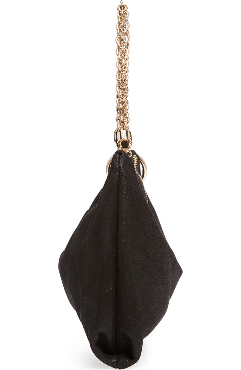 Jimmy Choo Callie Shimmer Suede Clutch, Alternate, color,