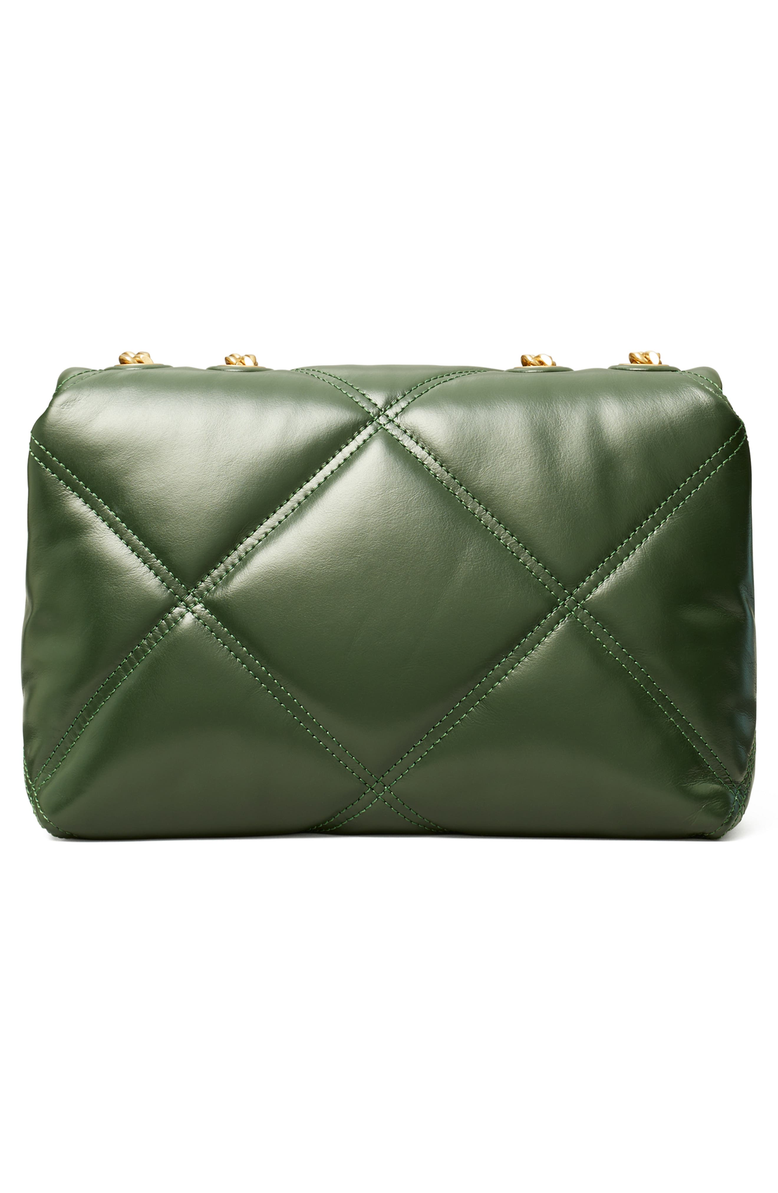 Tory Burch Small Kira Diamond Quilted Convertible Leather Shoulder Bag, Alternate, color, 