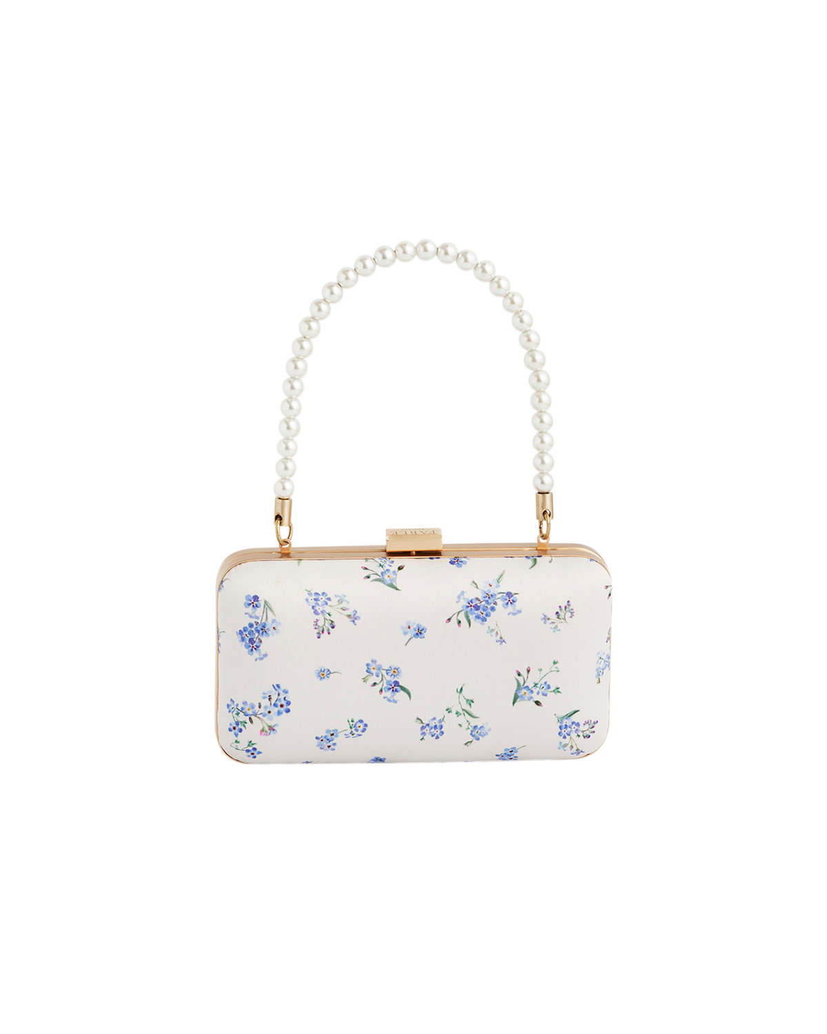 Fable England Forget Me Not Pearl Handle Clutch, Alternate, color, Light Beige