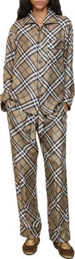 Burberry Check Silk Pyjama Trousers