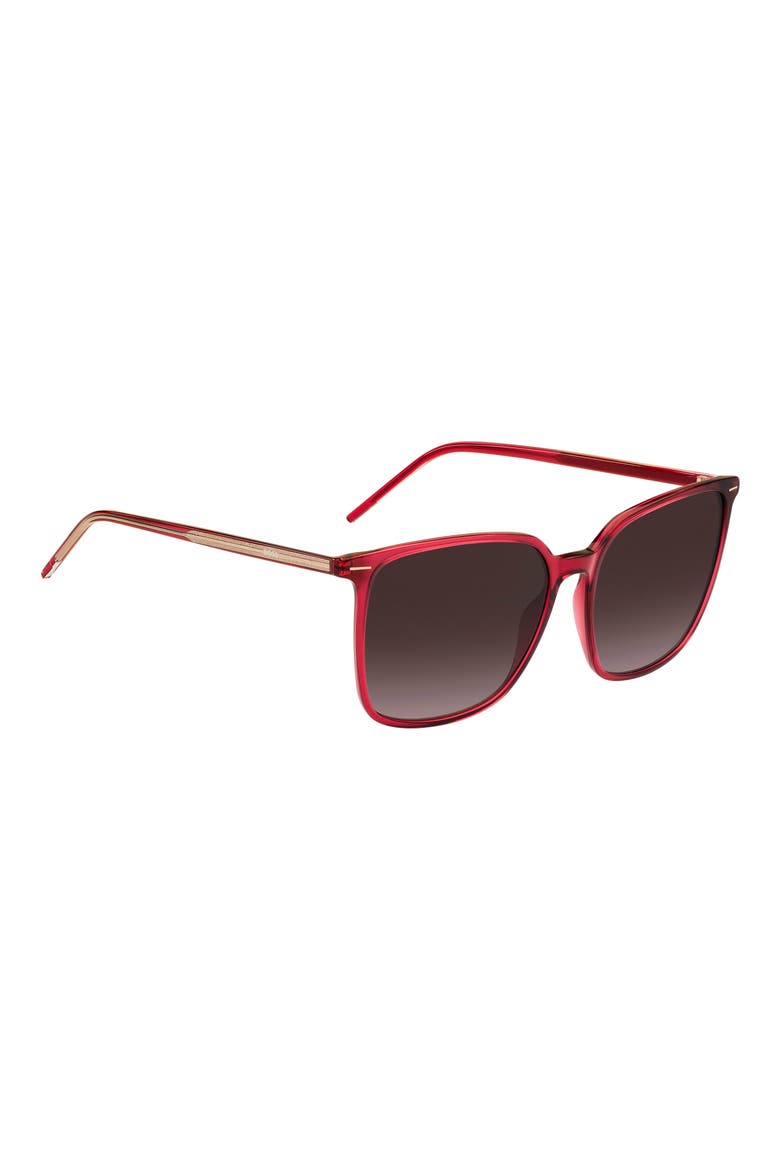 1523/S 57mm Gradient Square Sunglasses, Alternate, color, BURGUNDY
