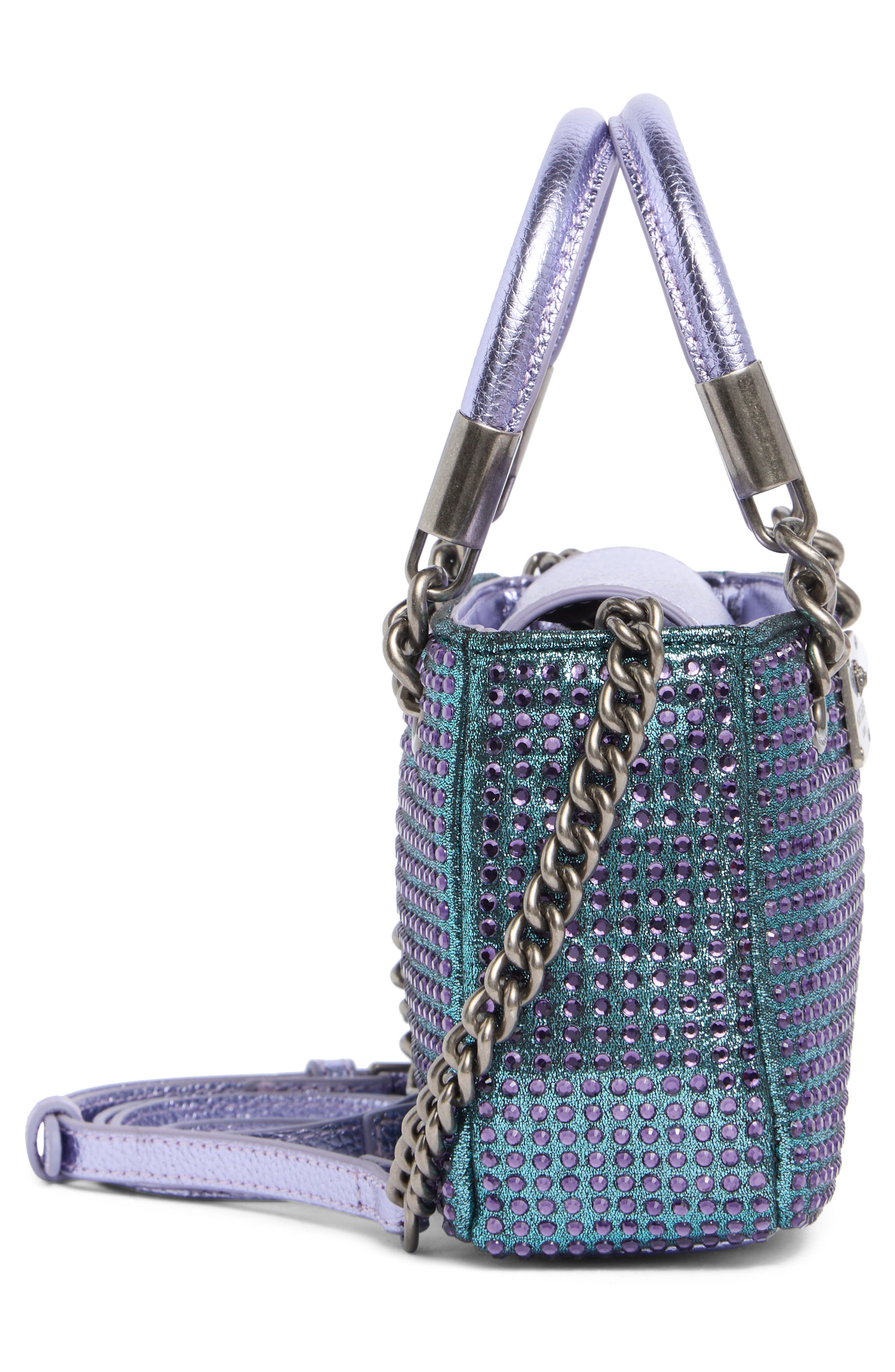 Kurt Geiger London Mini Brixton Fabric Handbag, Alternate, color, Blue