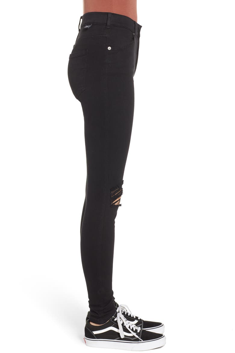 Lexy Ripped Skinny Jeans, Alternate, color, BLACK RIPPED KNEES