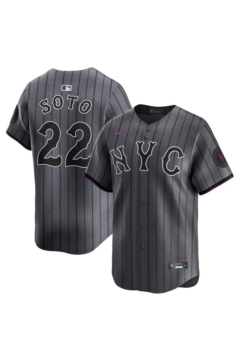 Men's Nike Juan Soto Gray New York Mets City Connect Limited Jersey, Main, color, Gray