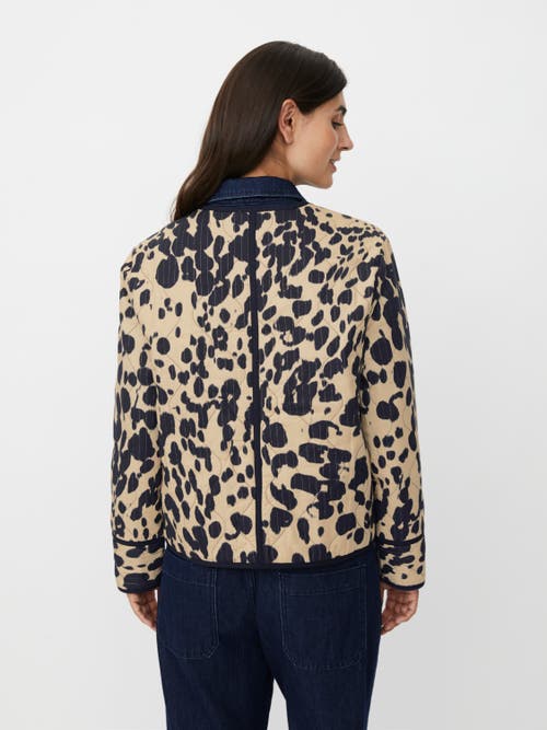 Masai Copenhagen Javira Long Sleeve Animal Print Jacket In Brown