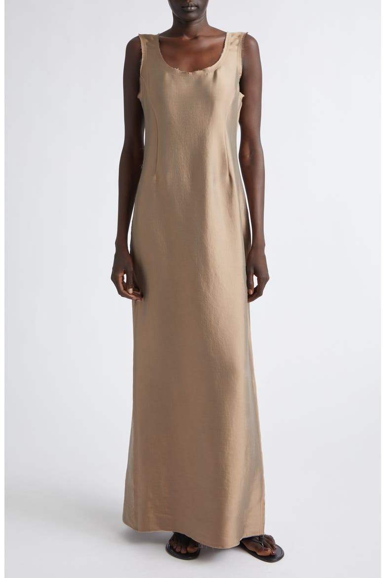 Isadora Frayed Summer Virgin Wool Blend Gown, Main, color, COPPER