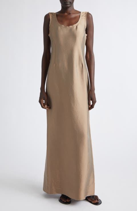 Isadora Frayed Summer Virgin Wool Blend Gown