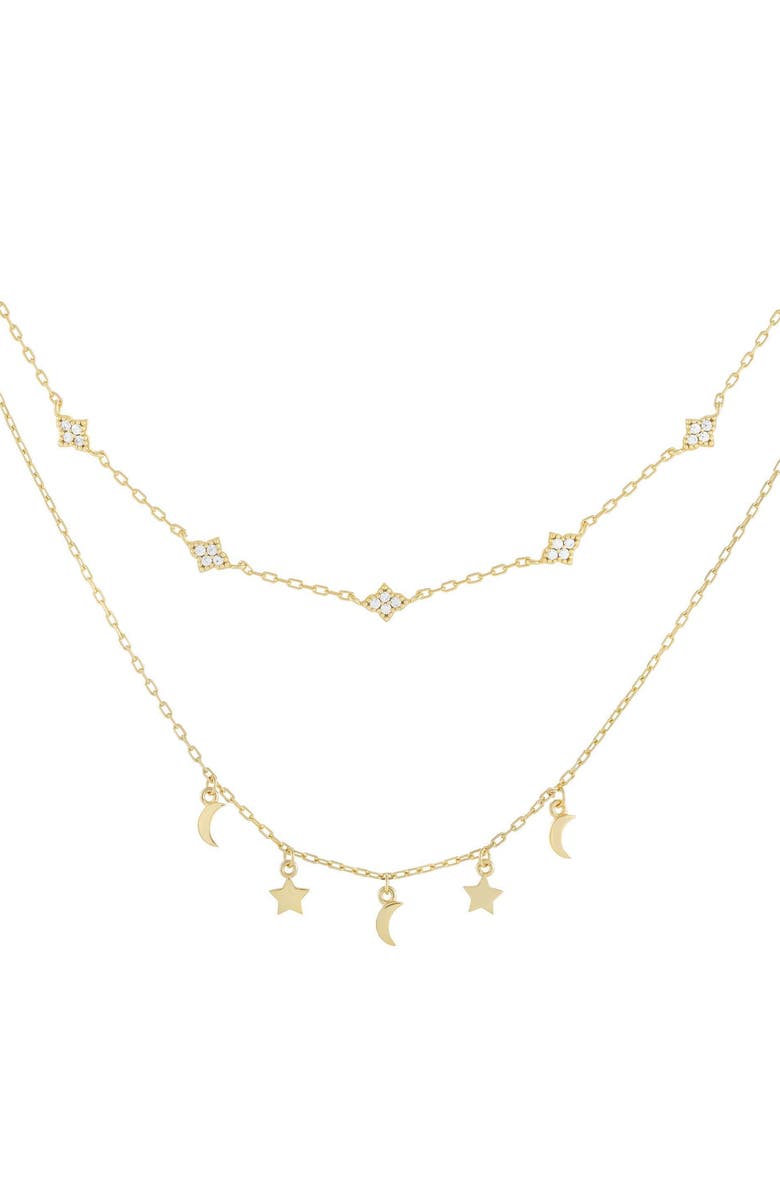 Adina's Jewels Layered Charm Necklace, Main, color, 