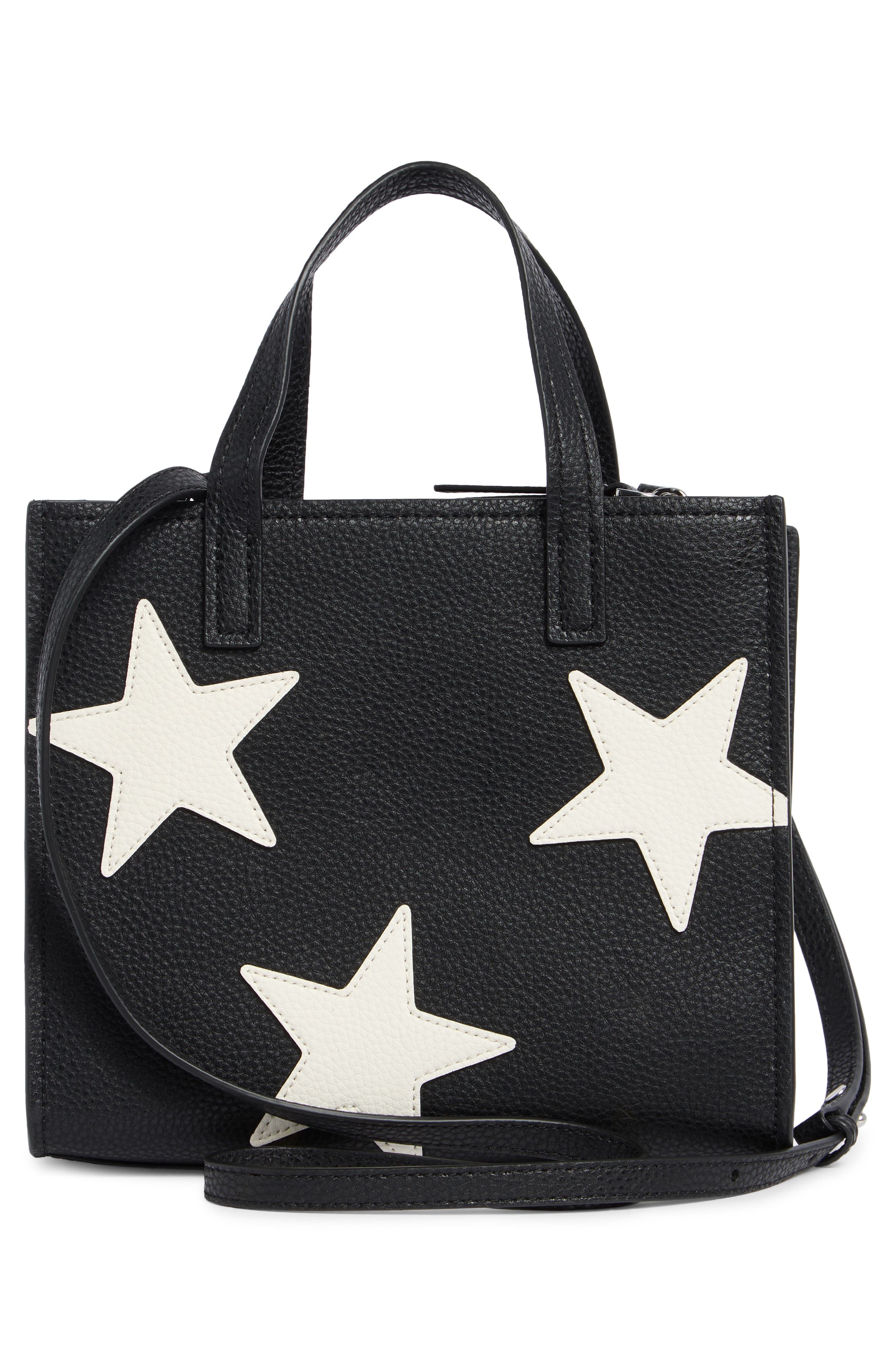 Marc Jacobs Star Patchwork Bold Mini Grind Tote, Alternate, color, Black Multi
