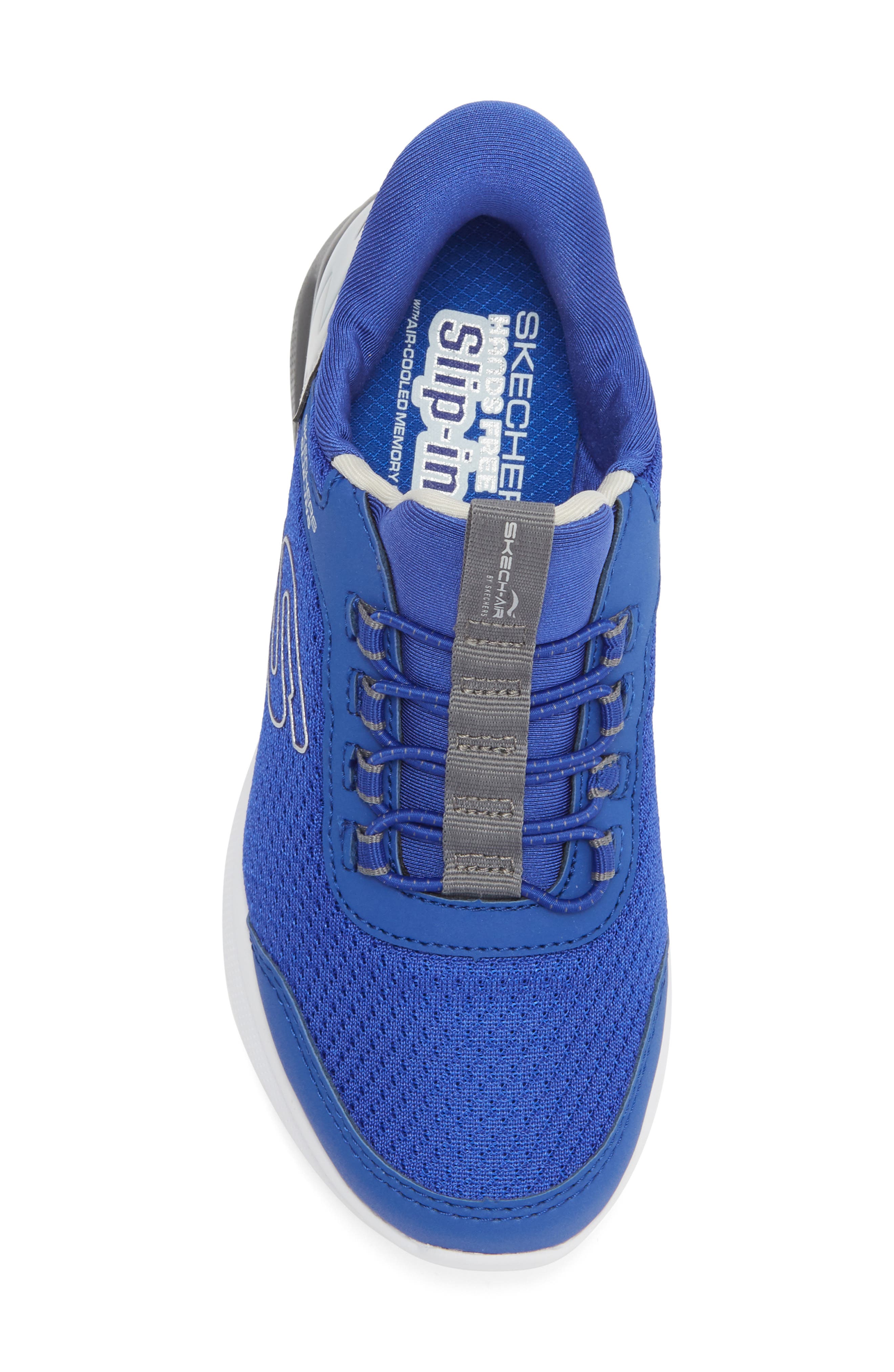 SKECHERS Kids' Microspec Max Sneaker, Alternate, color, Blue/ Grey