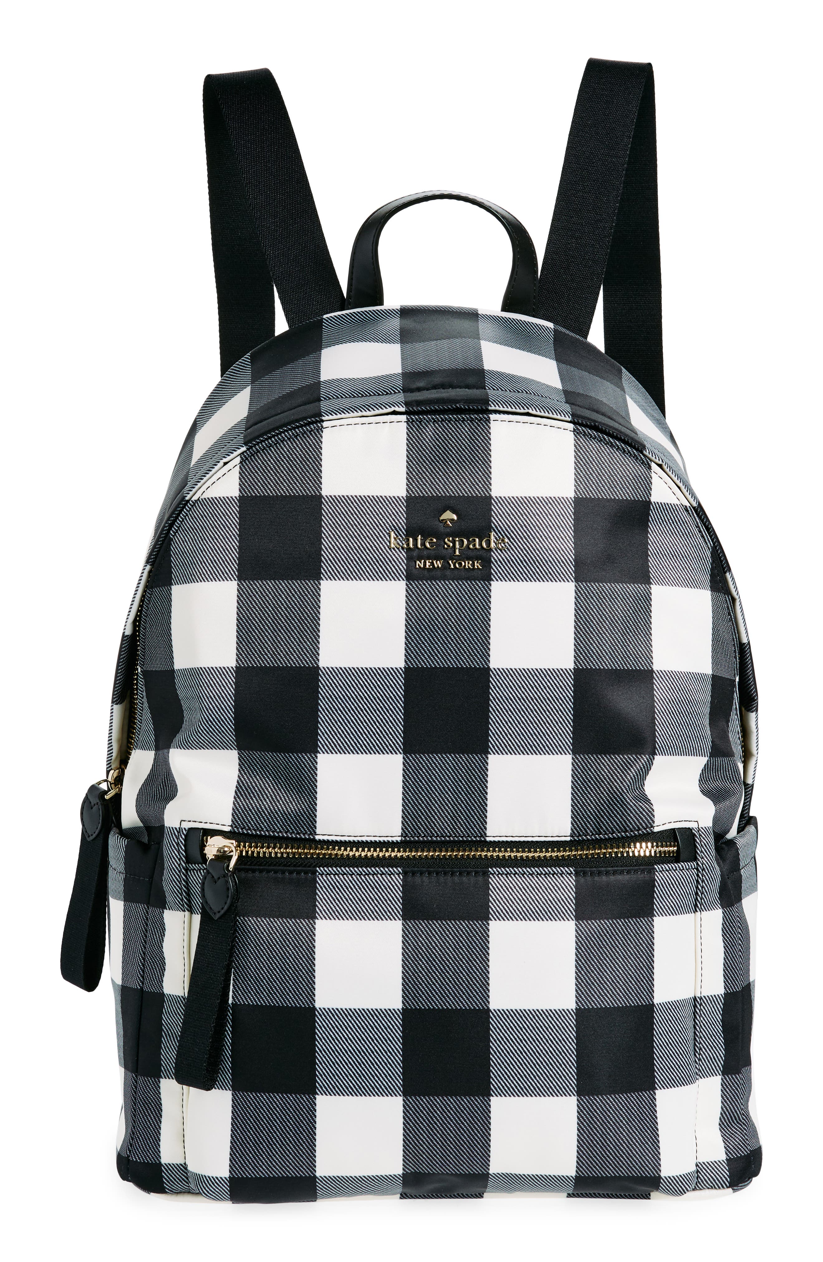 large recycled polyester backpack, Main, color, BLACK MULTI.