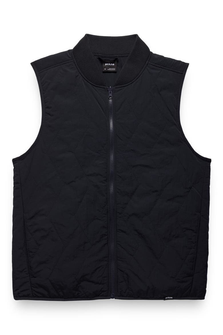 Encinitas Reversible Quilted Vest, Alternate, color, BLACK