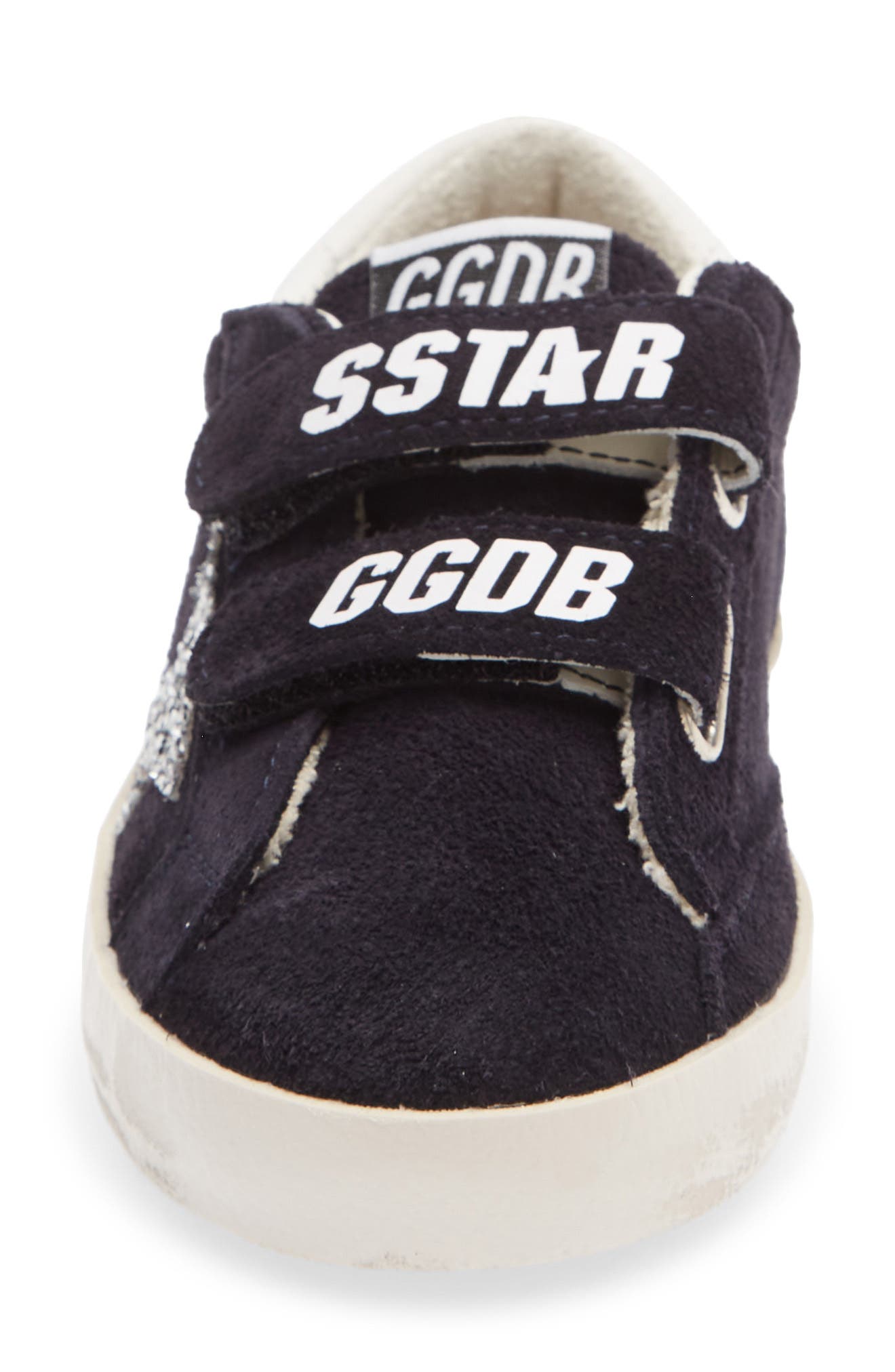 Kids' Old School Sneaker, Alternate, color, DARK BLUE/ SILVER/ WHITE