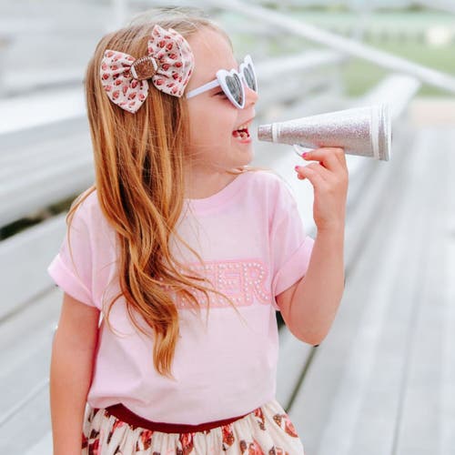 Sweet Wink Cheer Pearl Patch Short Sleeve T-shirt In Pink