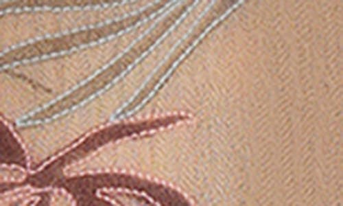 Vismaya Embroidered Wool Fringe Scarf In Brown