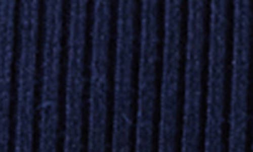 Astr The Label One Shoulder Long Sleeve Rib Sweater In Blue