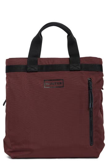 Hunter Hybrid Tote Backpack In Burgundy