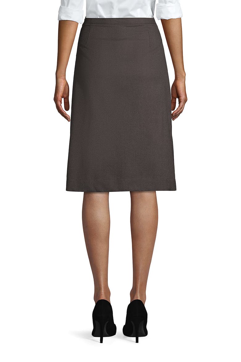 School Uniform  Solid A-line Skirt Below the Knee, Alternate, color, Gray