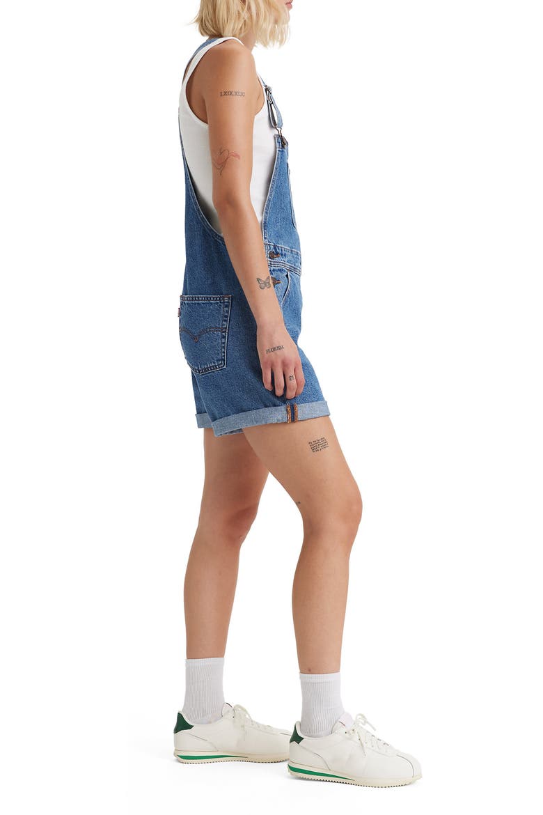 Cotton Short Overalls, Alternate, color, FOOLISH LOVE