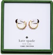 Kate Spade New York Crystal Mini Huggie Hoop Earrings