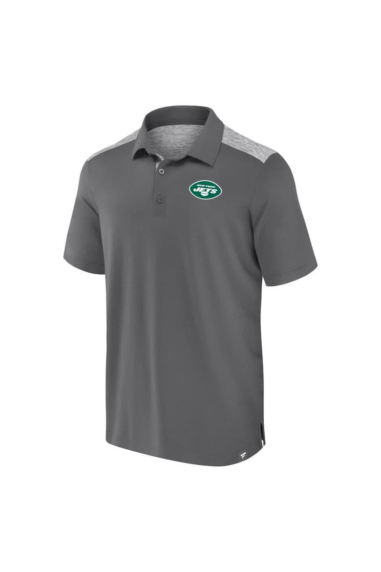 Men's Fanatics Gray New York Jets Long Shot Polo, Alternate, color, Gray