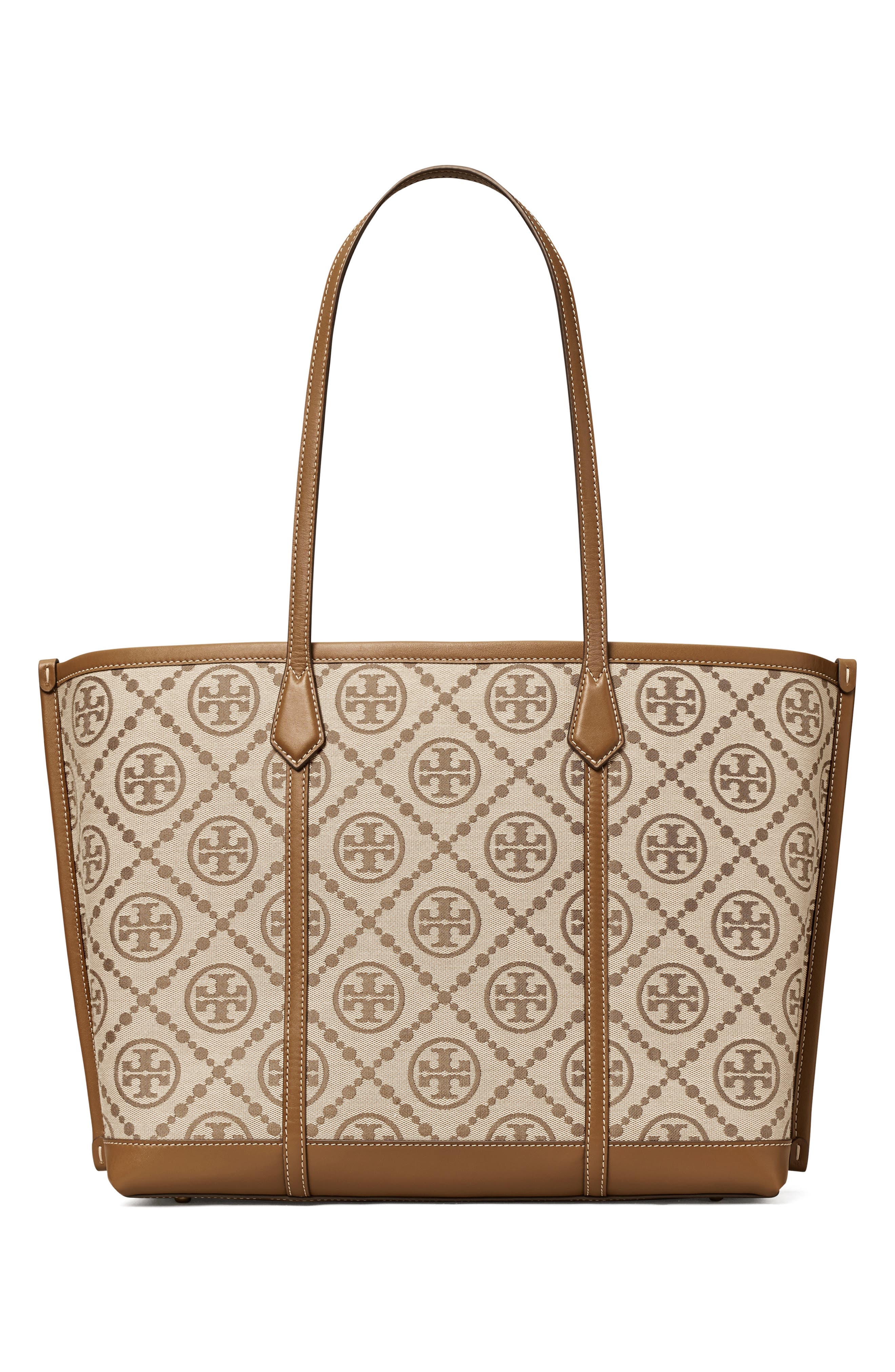 Tory Burch Perry T Monogram Jacquard Triple Tote, Alternate, color, 