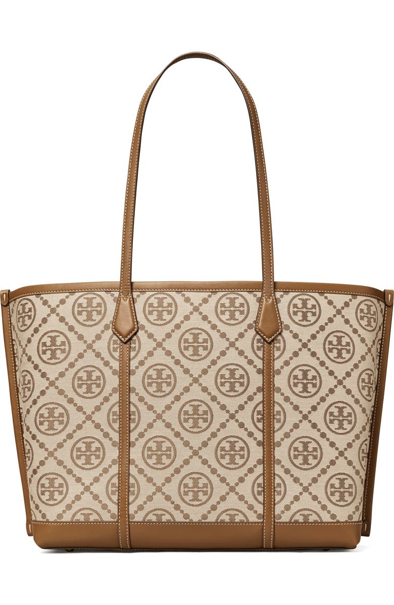 Tory Burch Perry T Monogram Jacquard Triple Tote, Alternate, color,