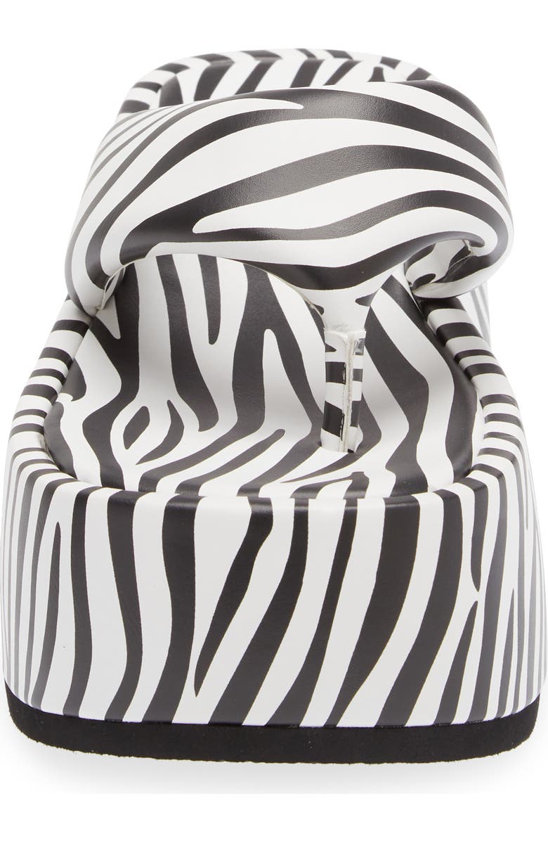 Jeffrey Campbell Crybaby Zebra Print Platform Sandal, Alternate, color,