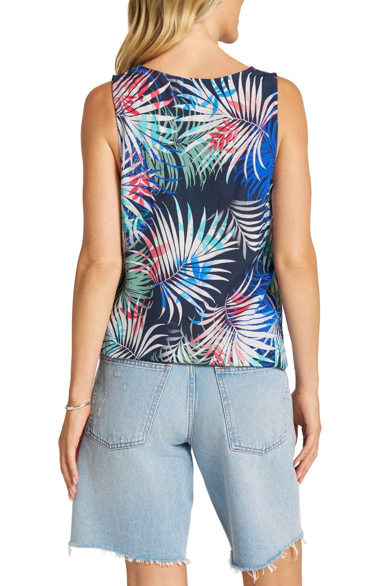 Tie Front V-Neck Top, Alternate, color, MIDNIGHT