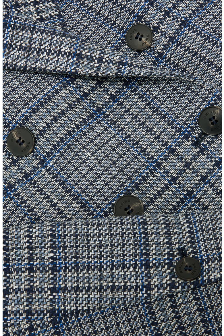 Larissa Plaid Double Breasted Jacket, Alternate, color, NAVY CHECK