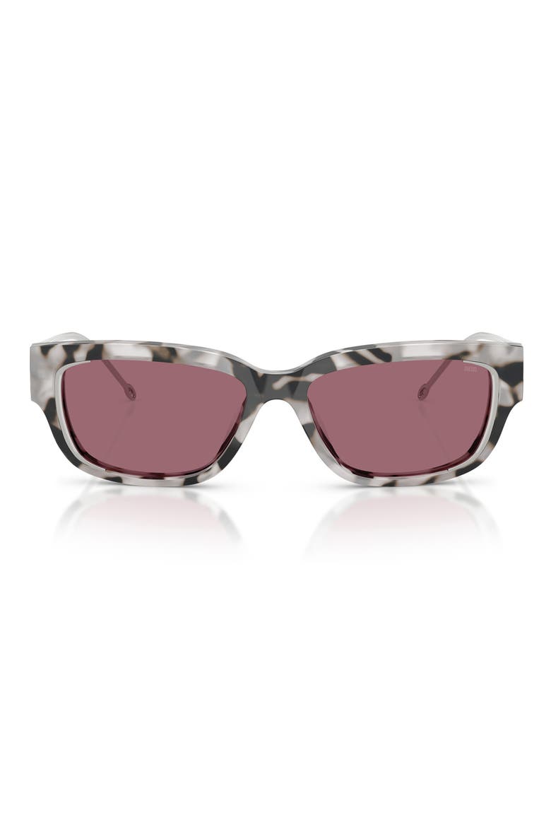 56mm Rectangular Sunglasses, Main, color, GREY TORTOISE / RED HIPER