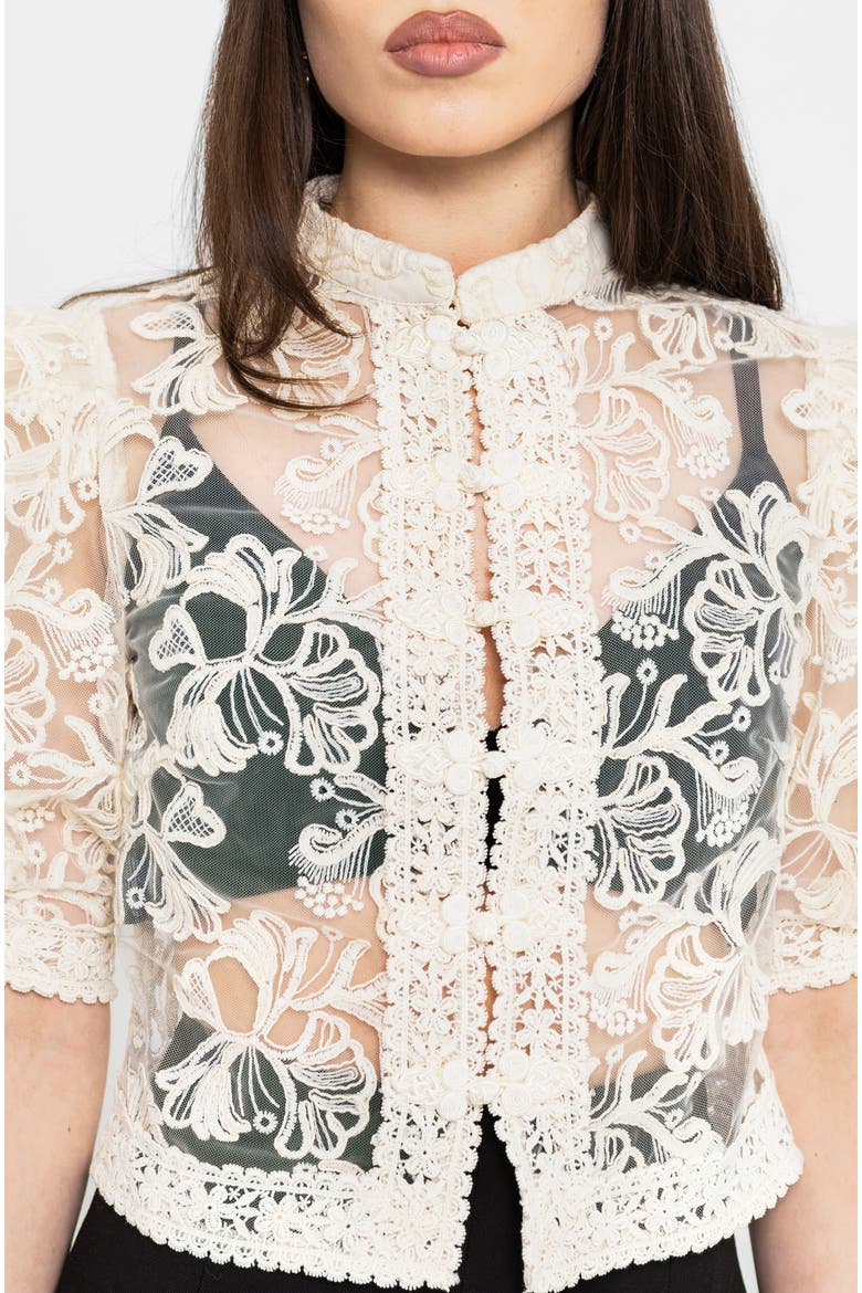 Angela Folk Embroidered Blouse, Alternate, color, White