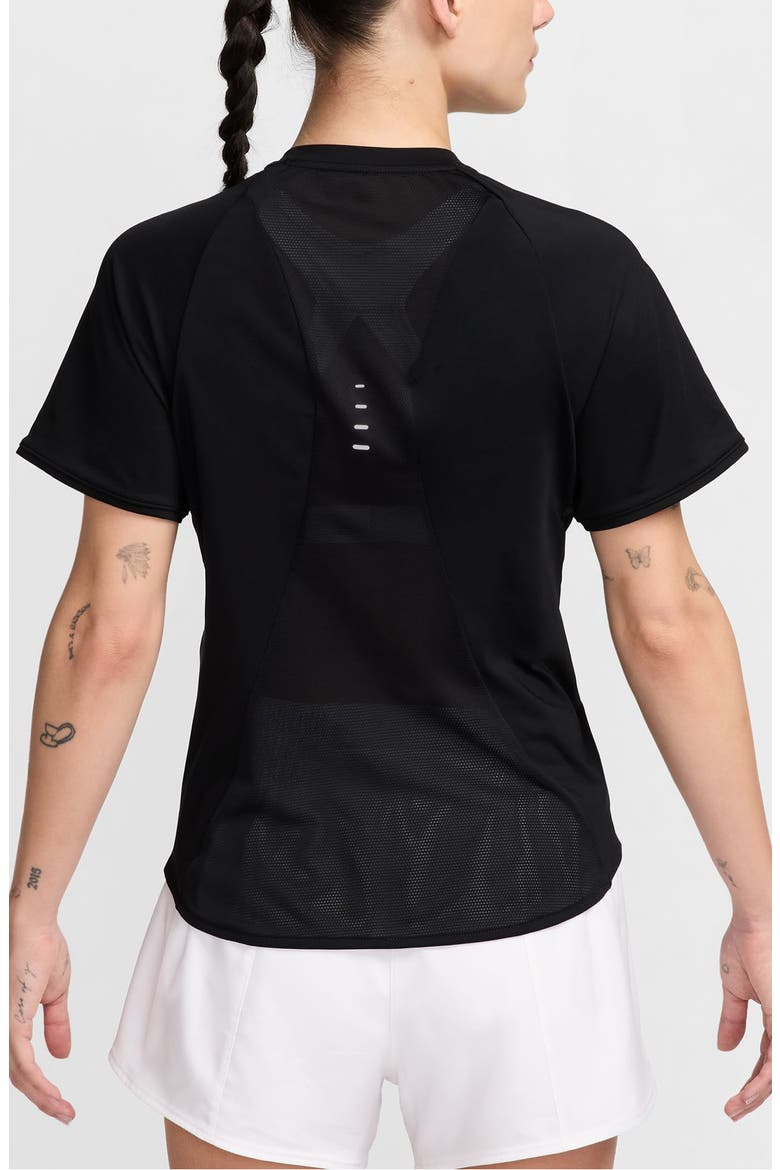 Swift Dri-FIT Short Sleeve Running Top, Alternate, color, BLACK/REFLECTIVE SILVER