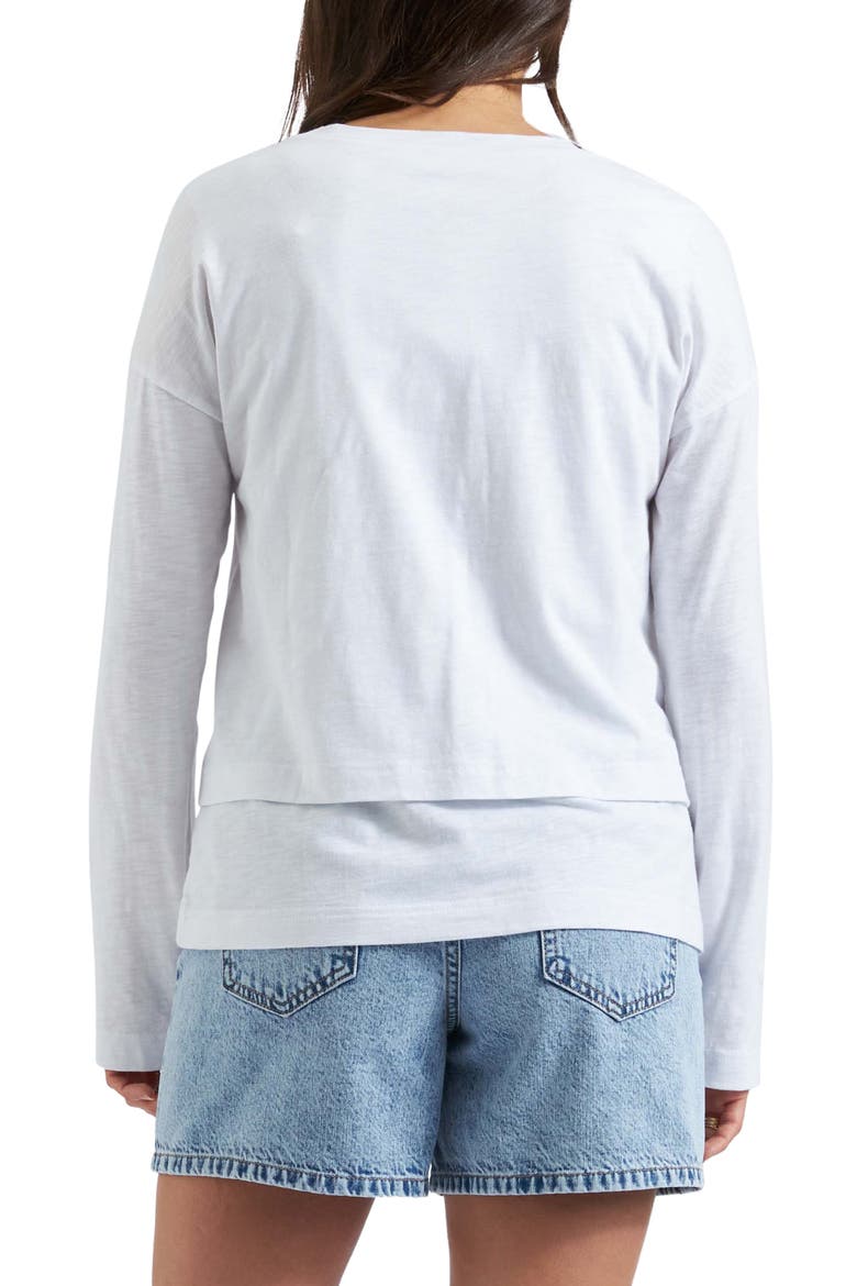 Claud Long Sleeve Nursing Top, Alternate, color, WHITE