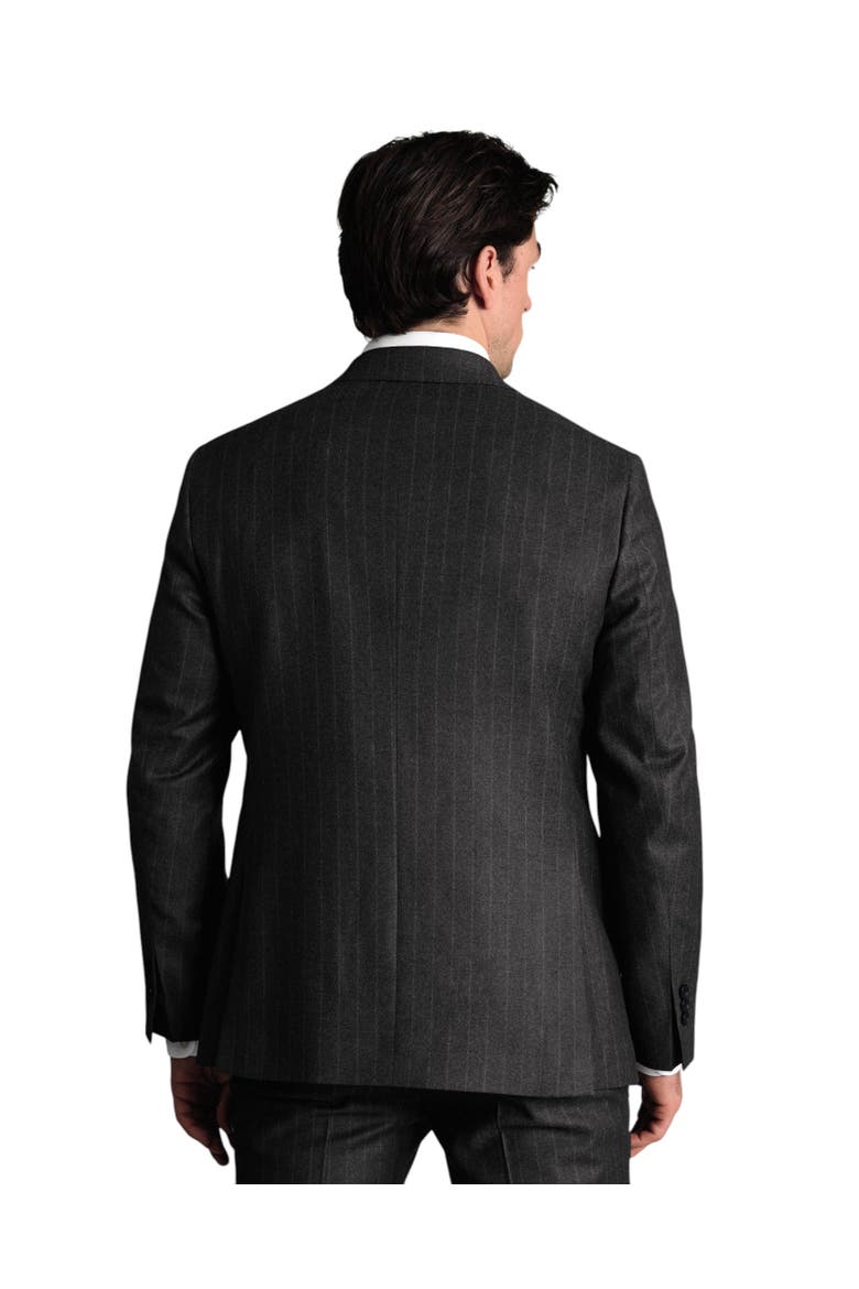 Slim Fit Italian Flannel Suit Jacket, Alternate, color, Charcoal Grey